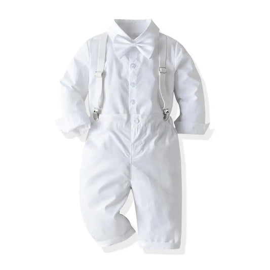 Boy Full White Toddler Suit Set